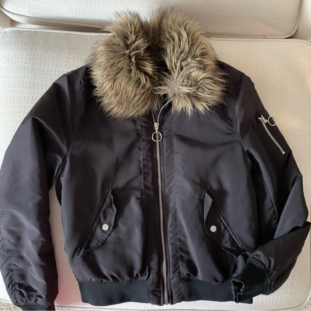 Black bomber jacket